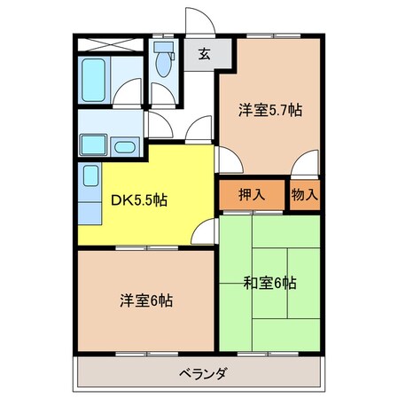 円城寺 徒歩5分 4階の物件間取画像